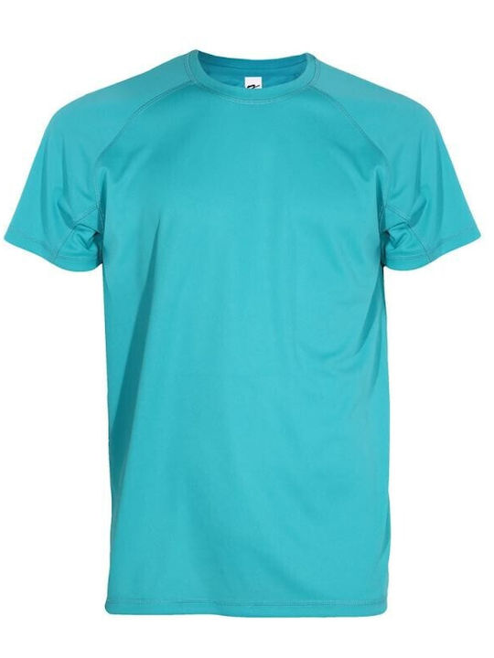 Keya Ανδρικό Διαφημιστικό T-shirt Κοντομάνικο Τυρκουαζ