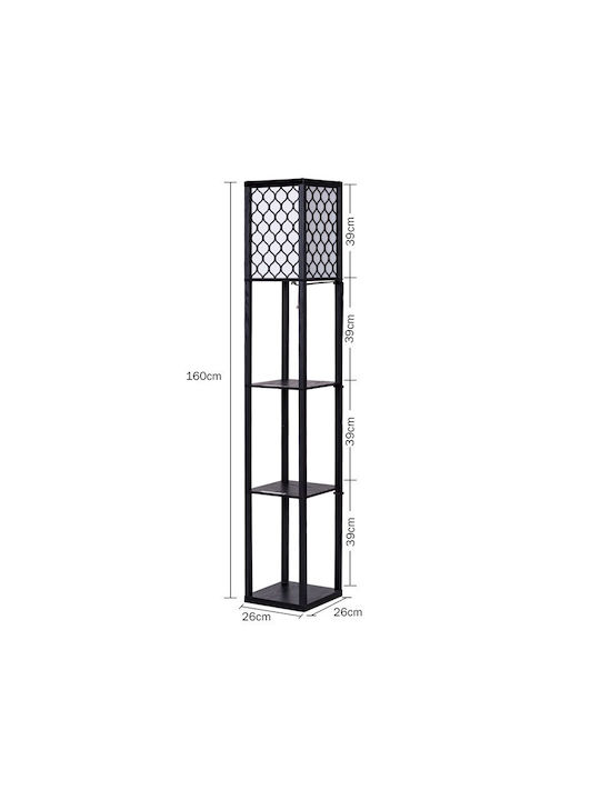 Costway LED Φωτιστικό Δαπέδου Υ160xΜ26εκ. με Θερμό Λευκό Φως 1530lm Μαύρο