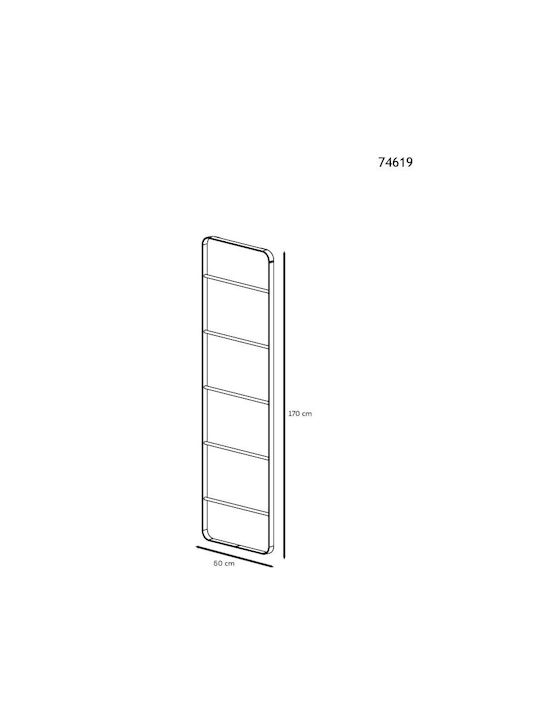 Geesa Σκάλα Μπάνιου Μονή Επιτοίχια ​50x170cm Μαύρη