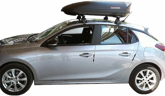 Menabo Roof Bars Metallic with Menabo Marathon 400lt hot tub (with Roof Rack Legs) Silver