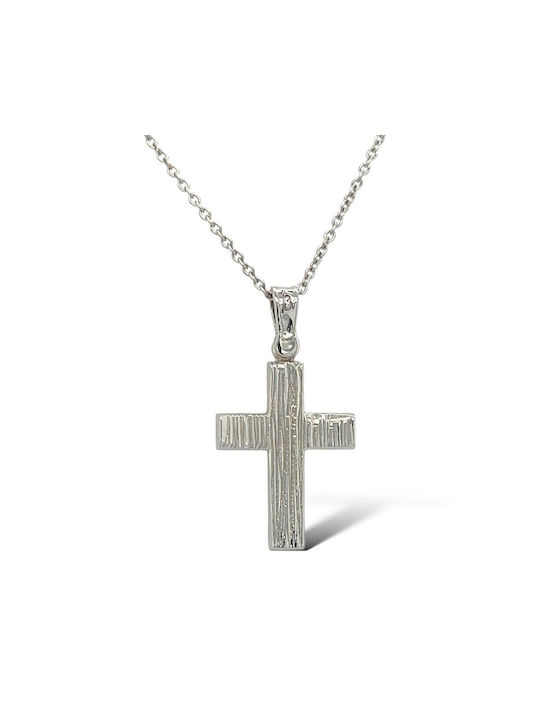 Xryseio Women's White Gold Cross 14K