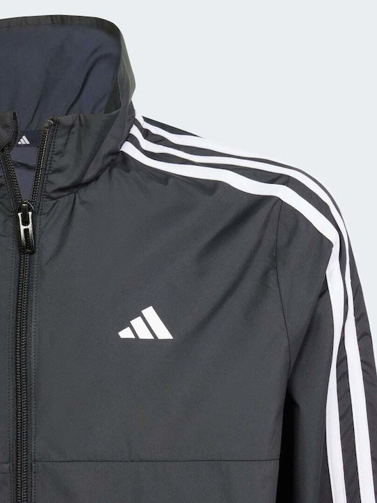 Adidas Kinder-Sweatjacke mit Kapuze Schwarz Essentials Full-zip