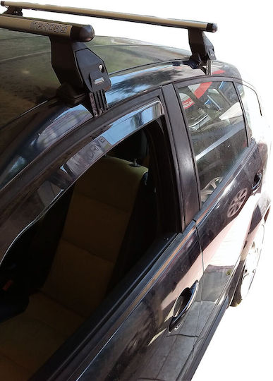 Menabo Aluminum Car Roof Bars for Audi A2 5D Set with Roof Rack Legs Silver