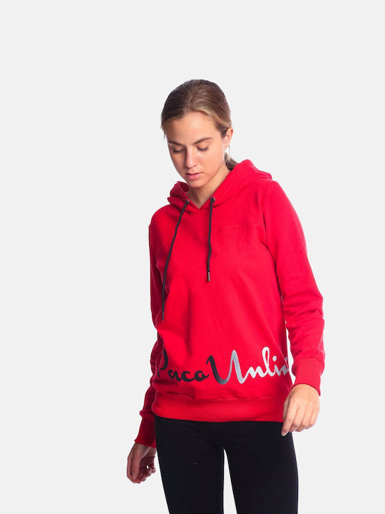 Paco & Co Women's Hooded Sweatshirt Red