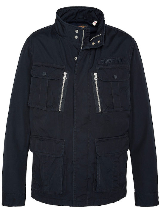 Schott Men's Winter Jacket Dark Blue