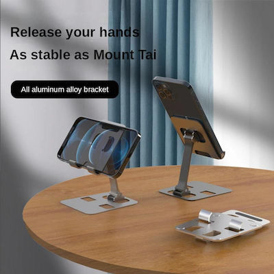 Powertech Desk Stand for Mobile in Silver color PT-1159