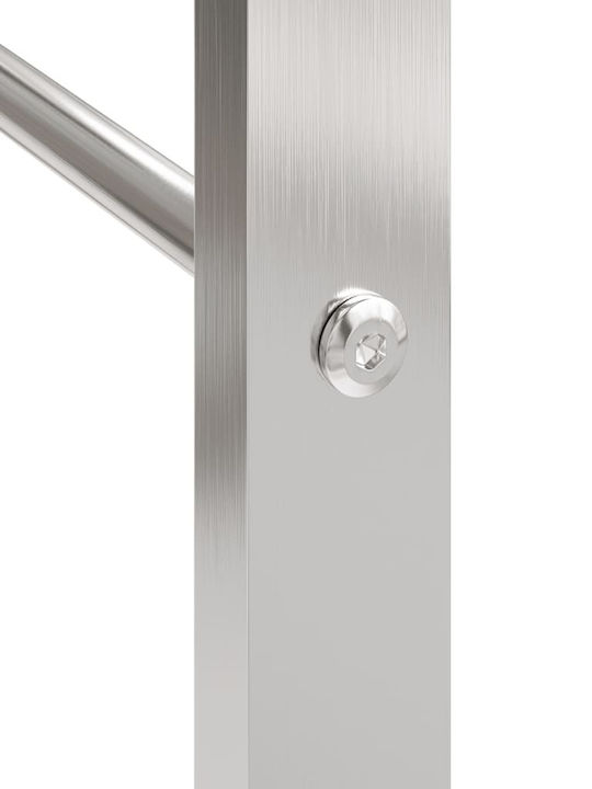 vidaXL Μεταλλικό Ράφι Αποθήκευσης Ξύλων 50x28x94cm Ασημί