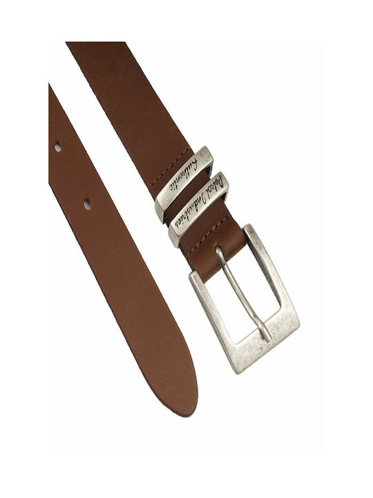 Petrol Industries Men's Leather Belt Beige