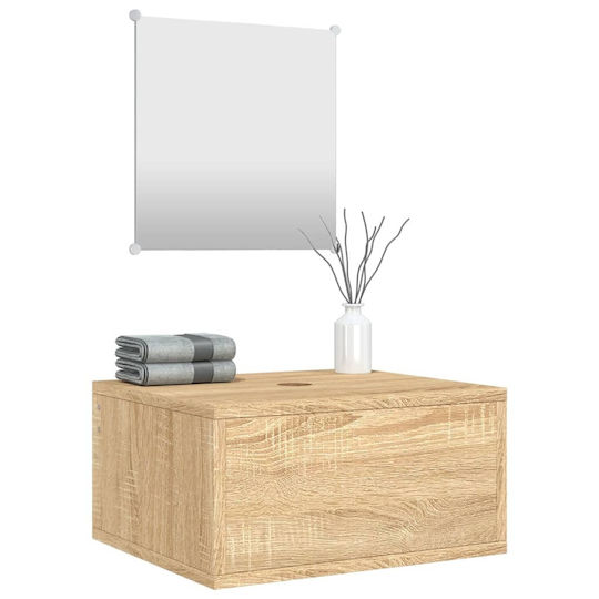 vidaXL Möbelset Waschtisch ohne Waschbecken mit Spiegel L40xB34xH20cm Oaks