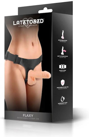 Flaxy Strap Ons Harness 17.5cm Flesh Color