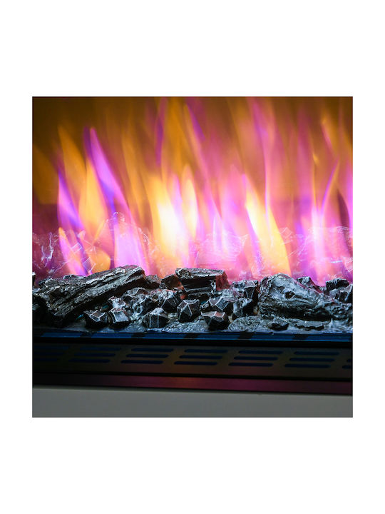 HomCom Wall Mounted Electric Fireplace 2000W 61x28cm White