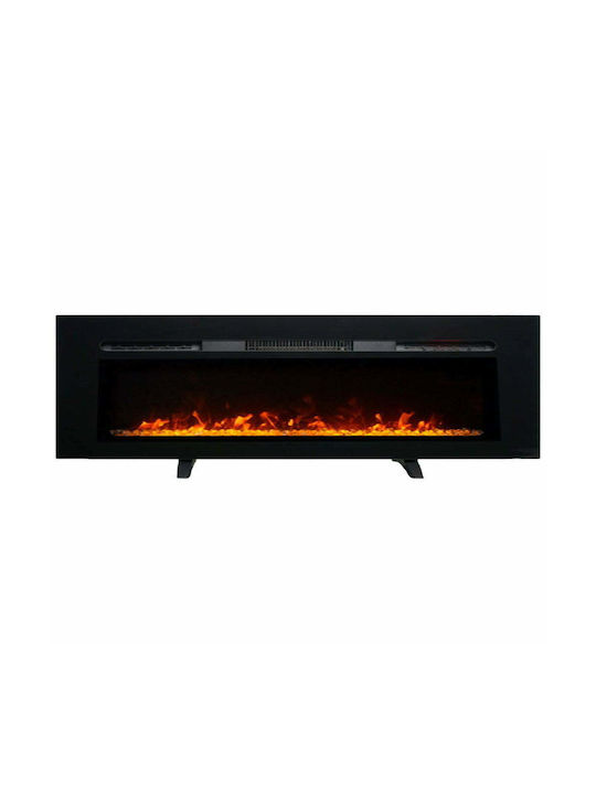 ElectricSun Wandmontiert Elektrischer Kamin 10W 183x45cm Schwarz