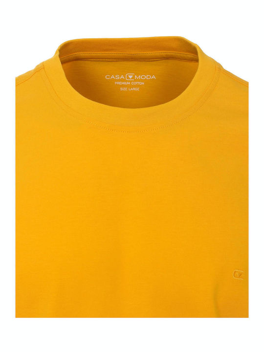 Casa Moda Men's Short Sleeve Blouse Yellow