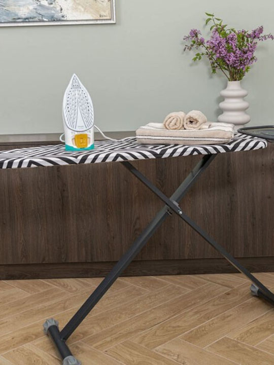 Estia Diva Ironing Board For Boiler System Foldable Black 124x43x90cm