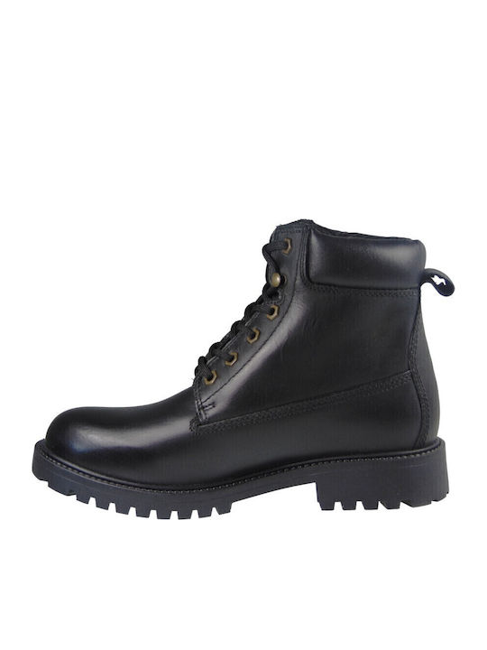 Leder Herrenstiefel Schwarz MH-102H01