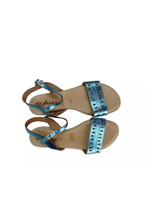 Adam's Shoes Damen Flache Sandalen in Blau Farbe