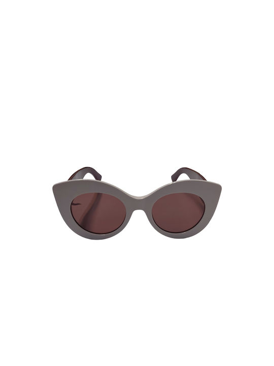 Fendi Women's Sunglasses with Gray Plastic Frame and Burgundy Lens XT87248