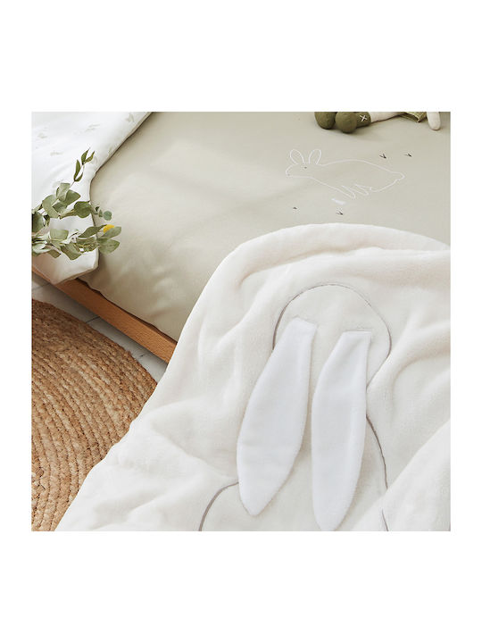 Bimbidreams Κουβέρτα Κούνιας Bunny Microline 140x110εκ.