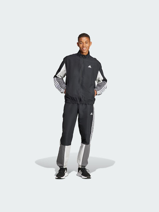 Adidas Colorblock 3-stripes Set Sweatpants with Rubber Black