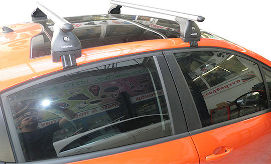 Nordrive Aluminum Car Roof Bars for Peugeot 208 5D with Roof Rack Legs Silver