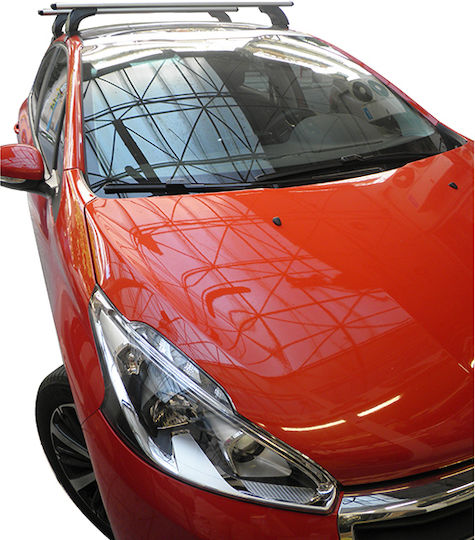 Nordrive Aluminum Car Roof Bars for Peugeot 208 5D with Roof Rack Legs Silver
