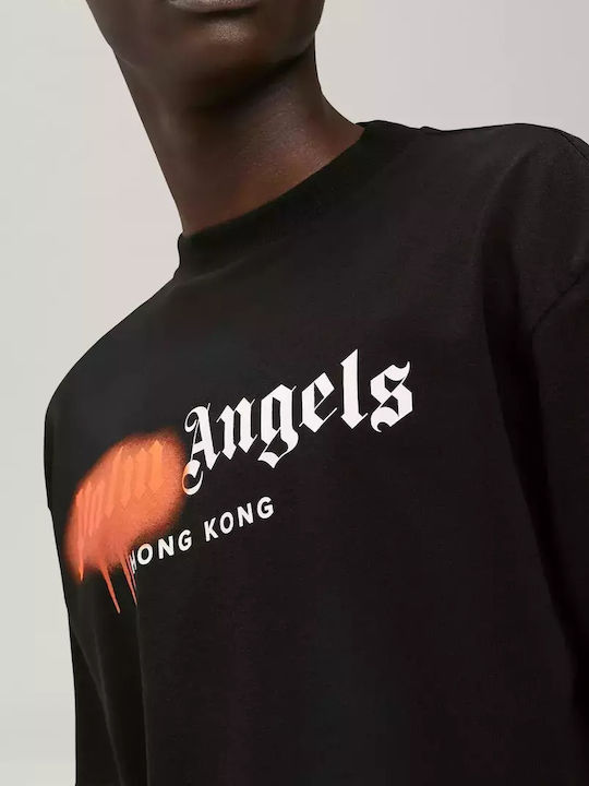 Palm Angels Ανδρικό T-shirt Κοντομάνικο Μαύρο