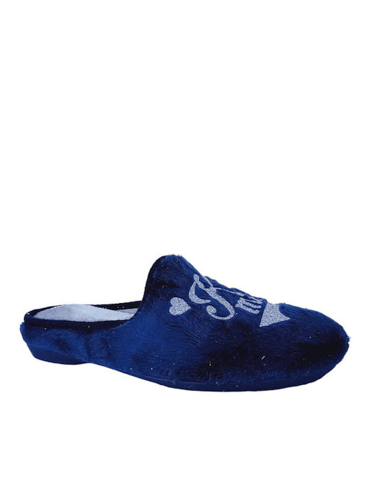 Nobrand Winter Women's Slippers in Blue color