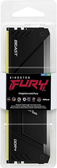 Kingston FURY Beast RGB DDR4 με Module 1x16GB και Ταχύτητα 3200 για Desktop