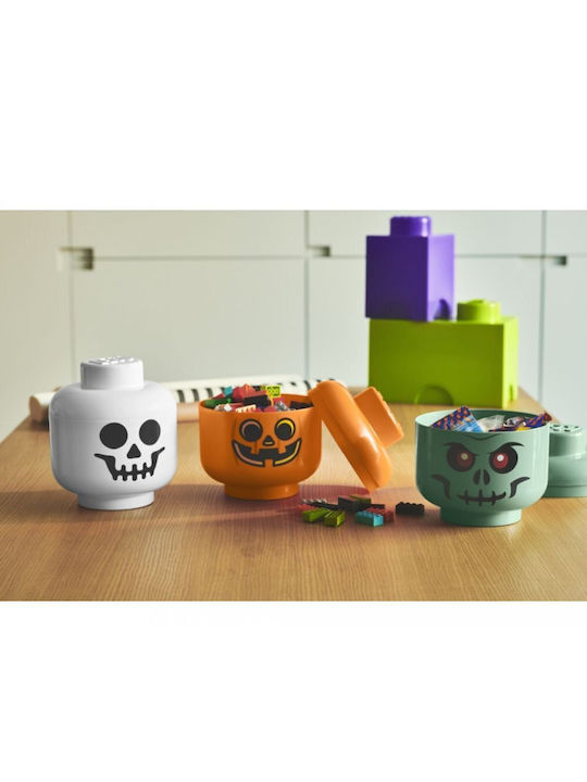 LEGO Children's Storage Box made of Plastic Mini Skeleton Green 10.2x12x10.2cm 1pcs