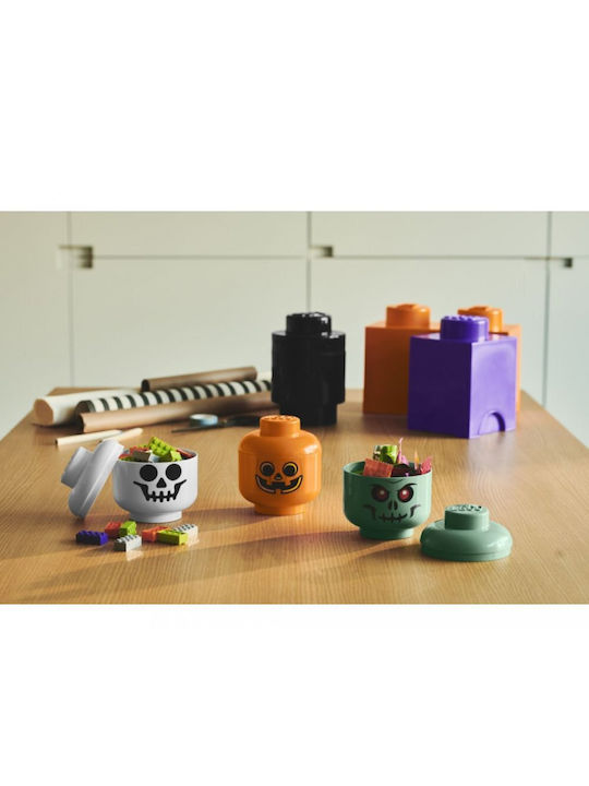 LEGO Children's Storage Box made of Plastic Mini Skeleton Green 10.2x12x10.2cm 1pcs