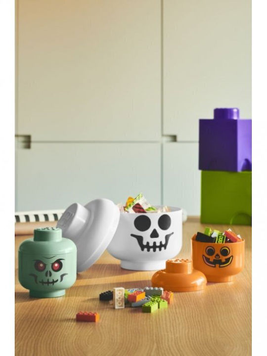 LEGO Children's Storage Box made of Plastic Mini Skeleton Green 10.2x12x10.2cm 1pcs
