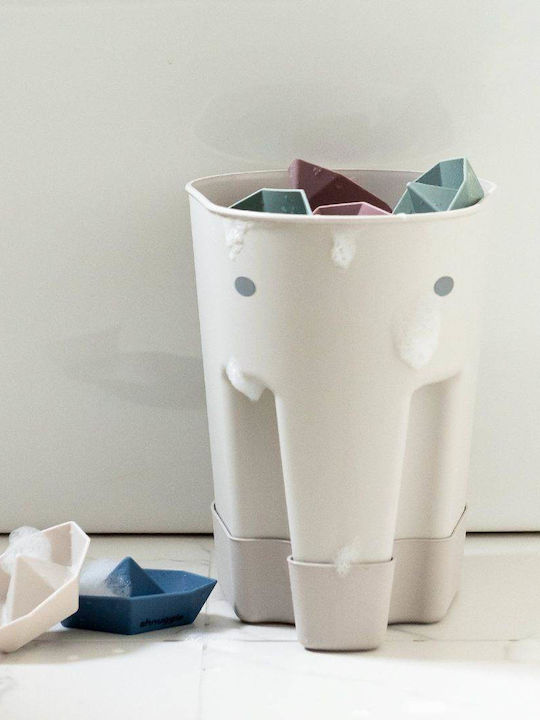 Shnuggle Children's Plastic Storage Box Gray 25.5x26.5cm