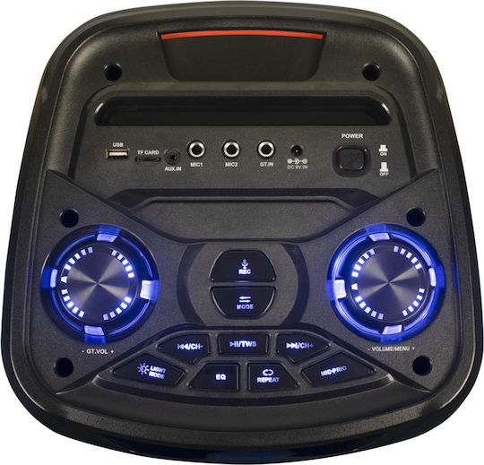 Crystal Audio Ηχείο Karaoke με Ασύρματο Μικρόφωνο και Εφέ Φωτισμού PRT-16 Μαύρο
