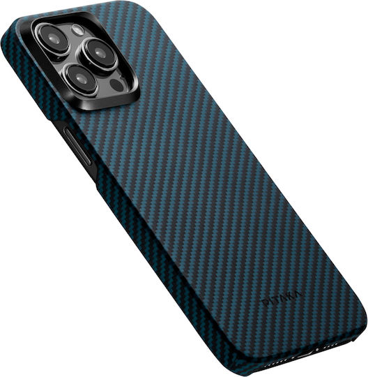 Pitaka Back Cover Aramid Fiber 1.15mm Albastru (iPhone 15 Pro)