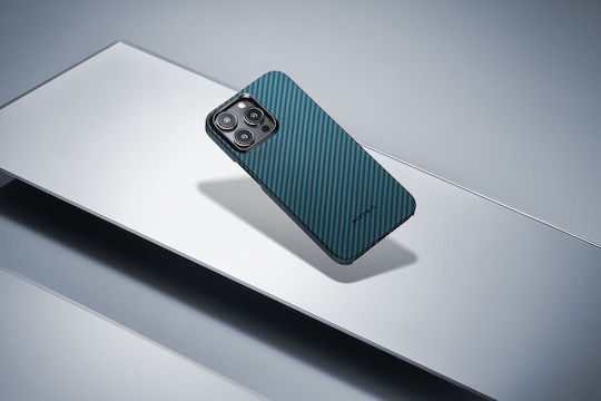 Pitaka Back Cover Aramid Fiber 1.15mm Albastru (iPhone 15 Pro)