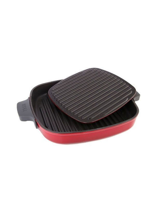 Woll Iron Γκριλιέρα από Μαντέμι Με Καπάκι Cobalt Blue Iron 28cm
