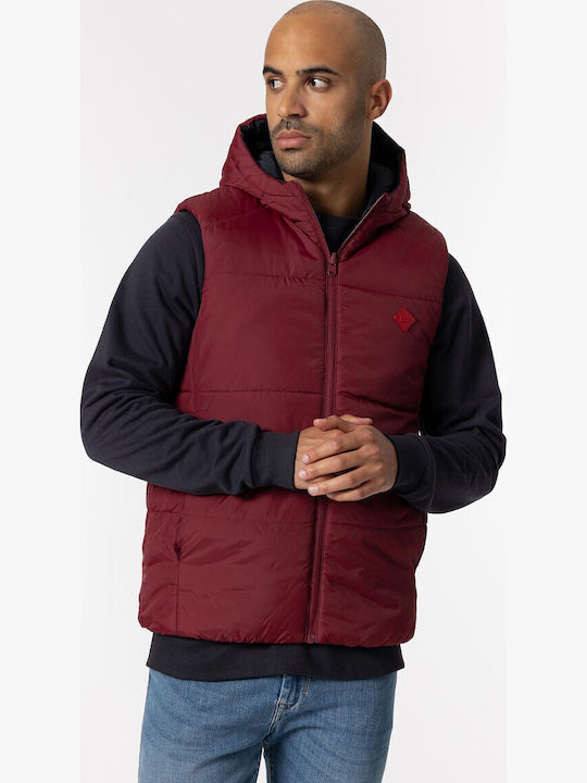 Sleeveless Jacket Bordeaux/Blue