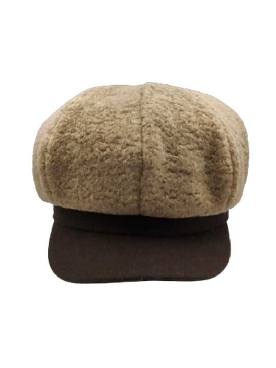 Verde Femei Fabric Pălărie Cap Taupe