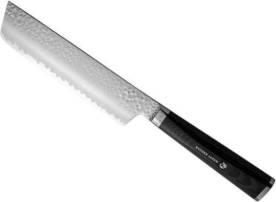 Ryusen Micarta Tangan Ryu Cuțit Nakiri din Oțel Damasc 16cm