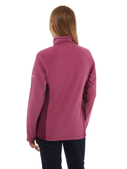 Craghoppers Women's Athletic Fleece Blouse Long Sleeve with Zipper Purple