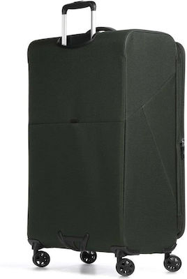 Samsonite Litebeam Spinner Μεγάλη Βαλίτσα Ταξιδιού Υφασμάτινη Πράσινη με 4 Ρόδες