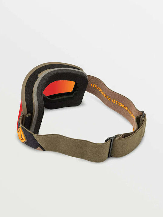 Volcom Ski & Snowboard Goggles Kids Black with Lens in Orange Color