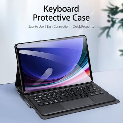 Dux Ducis Flip Cover Synthetic Leather with Keyboard English US Black (Galaxy Tab S9) 034497