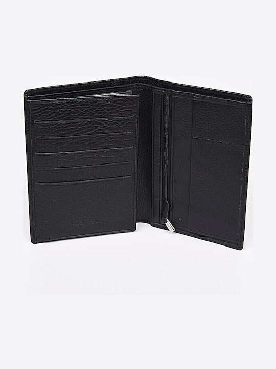 Leather Men's Wallet Cards with RFID Blue