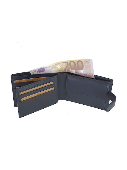 Leather Men's Wallet Cards with RFID Black