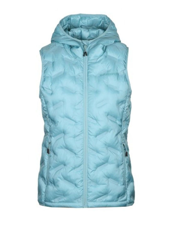 Fundango Women's Short Puffer Jacket for Winter Light Blue