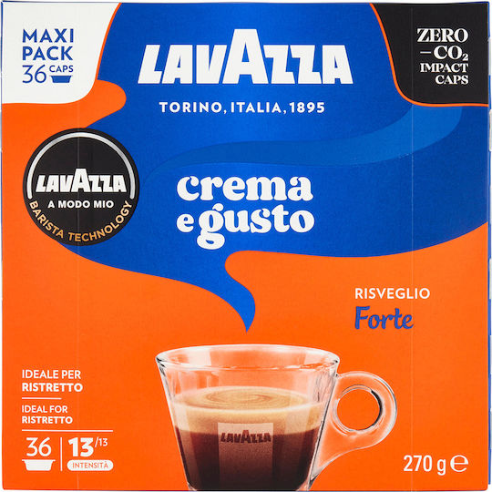 Lavazza Κάψουλες Espresso Crema E Gusto Forte Συμβατές με Μηχανή LavAzza A Modo Mio 36caps