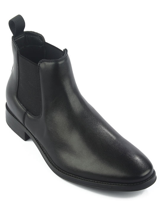 Fshoes Men's Chelsea Ankle Boots Black