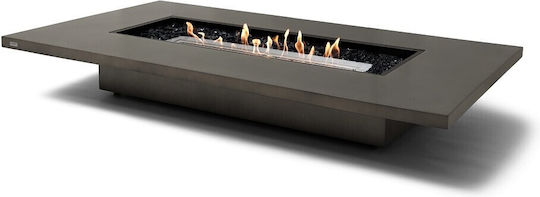 Ecosmart Fire Επιδαπέδιο Τζάκι Βιοαιθανόλης Εσωτερικού / Εξωτερικού Χώρου Γκρι