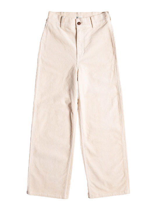Gold Women's Fabric Trousers Gold